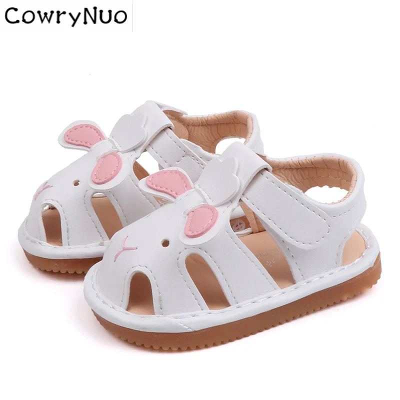

Insole 11.5-13.5cm New Soft-soled Summer Girl Shoes Cartoon First Walker with Sound