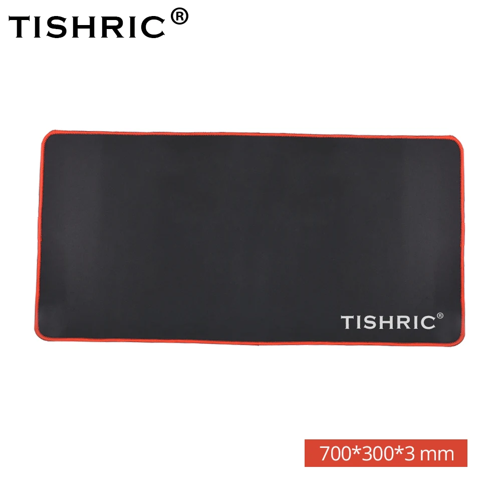TISHRIC черный коврик для мыши большой геймер Мышь колодки Компьютерные 210/700/800/900 мм Нескользящие Коврик Для Мыши Pad Войлок офисный стол протектор - Цвет: 700x300mm