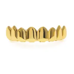 14 К позолоченные хип-хоп ЗУБЫ декоративные Зубные коронки верх нижний гриль Отбеливание зубов протезов вставьте накладные зубы Фанера