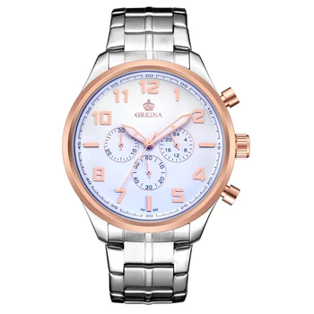 

NEW ORKINA Watches Men Quartz Watch Male Relogio Masculino Multi-functional Dress Analog Casual Stainless Steel Fashion Clock