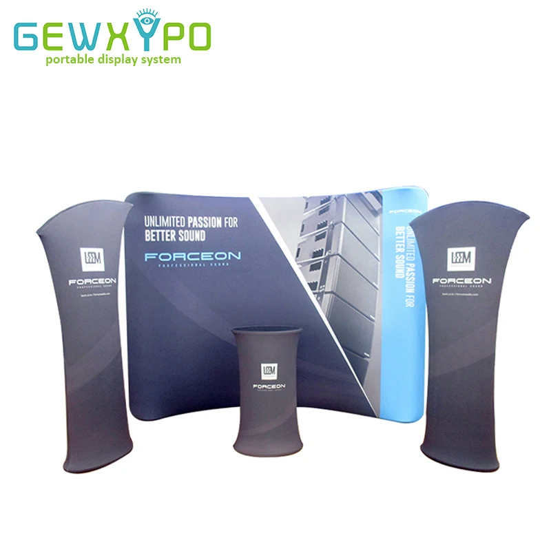 Expo Losung Tragbare 10ft Gebogene Einfach Stoff Werbung Display