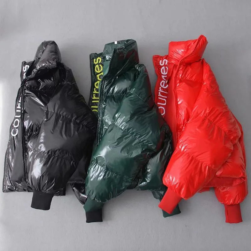 Acheter 2019 hiver brillant vers le bas Parka femmes imperméable manteau broderie veste grande taille en vrac hiver chaud épais Parka femmes veste