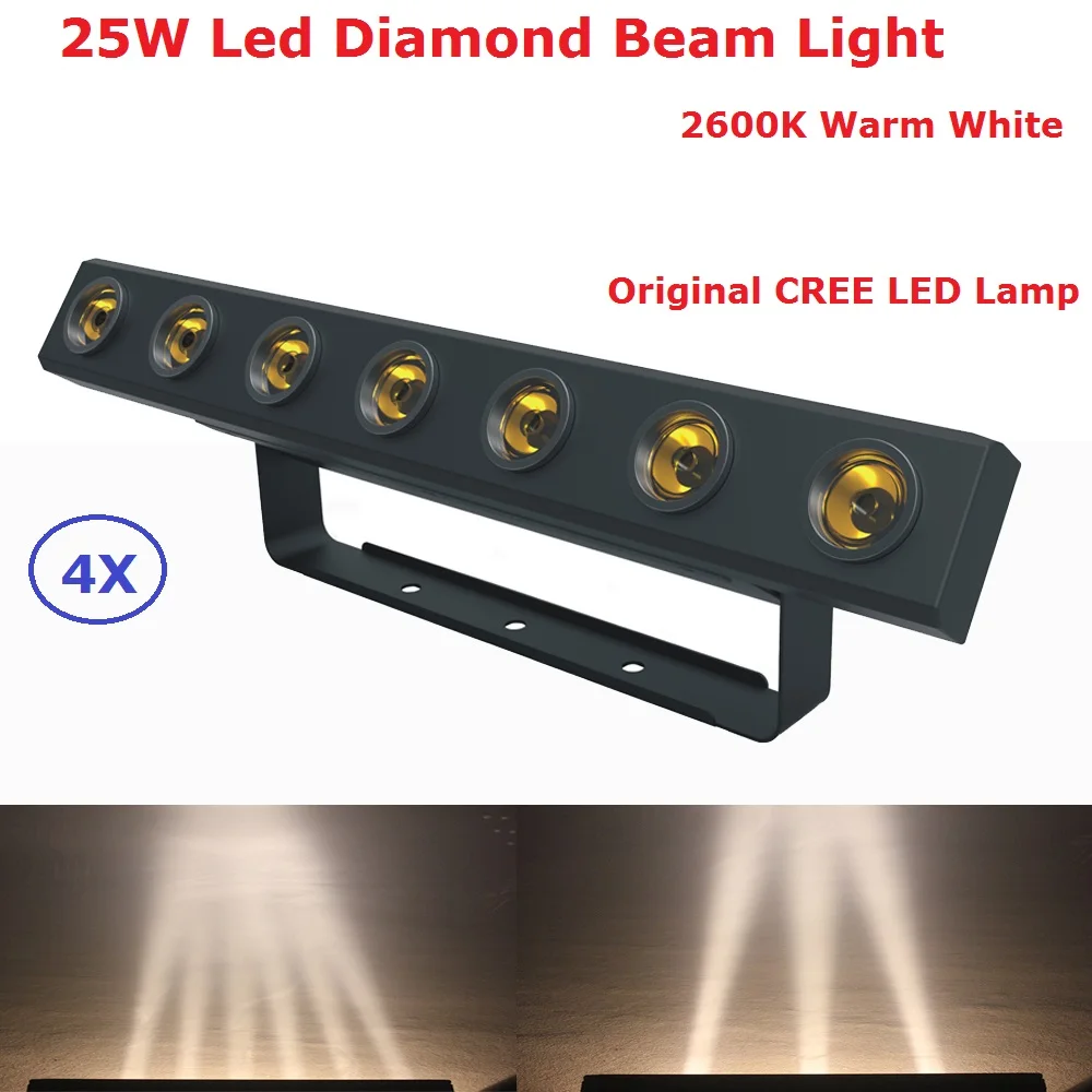 

4 Unit Discount Price 7X3W LED Strobe Light 25W IP20 DMX Bar Beam Effect Lights Professional Stage Dj Lighting Projector