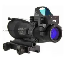 ACOG red dot прицел для ружья для страйкбола 4x32 C Crosshair оптический волоконный прицел с 4 MOA sight(черный