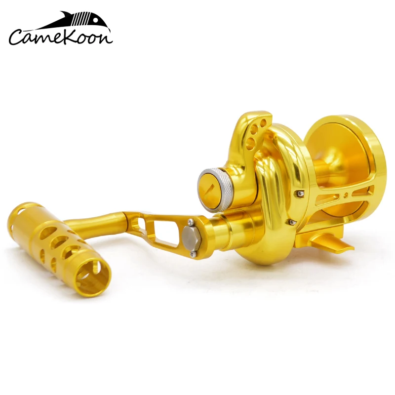 Carretel de Pesca em Água kg de Fibra Camekoon Alavanca Arrastar Jigging Convencional 35 Carbono Arraste Salgada Trolling Grande Jogo 5 Carretilhas de pesca
