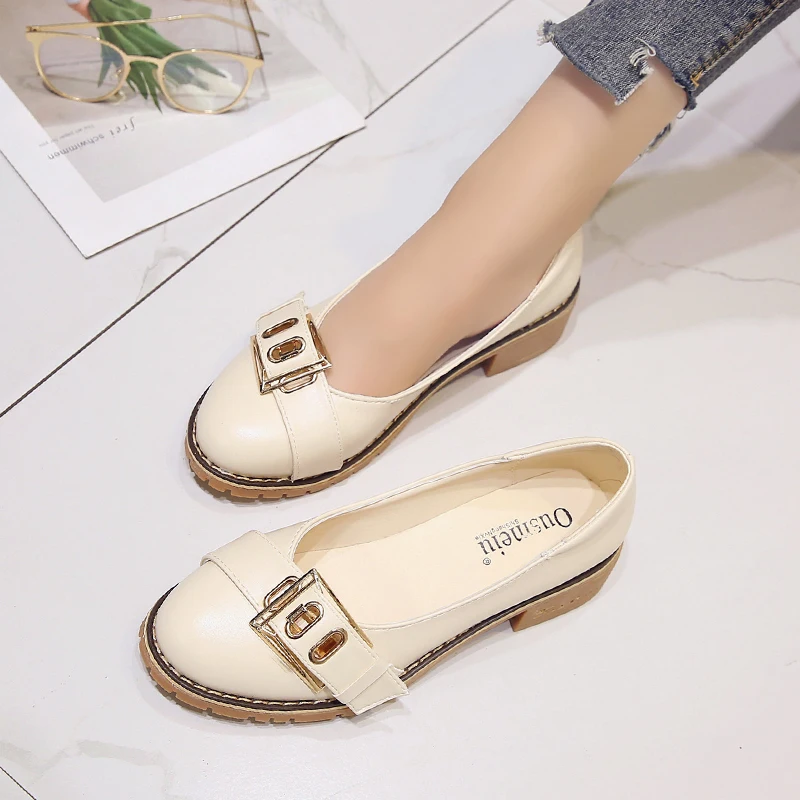 Casual Simples Coréenne Sauvages Printemps Chaussures Beige 2018 Style De Femmes Nouveau Harajuku Britannique La Avec Version nfO8xwP