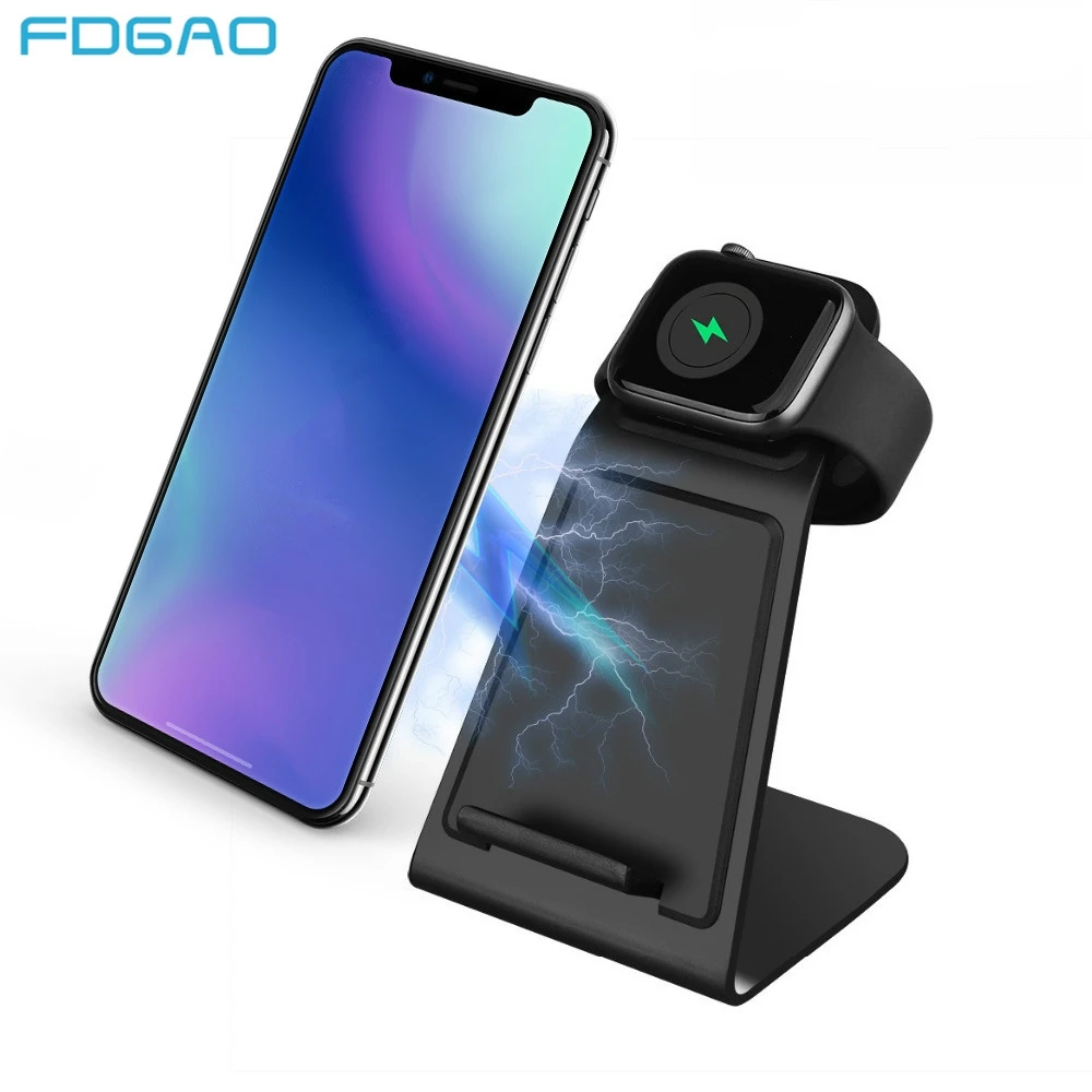 Fdgao 10W Qi Wireless Charger Stand for Apple Watch 1 2 3