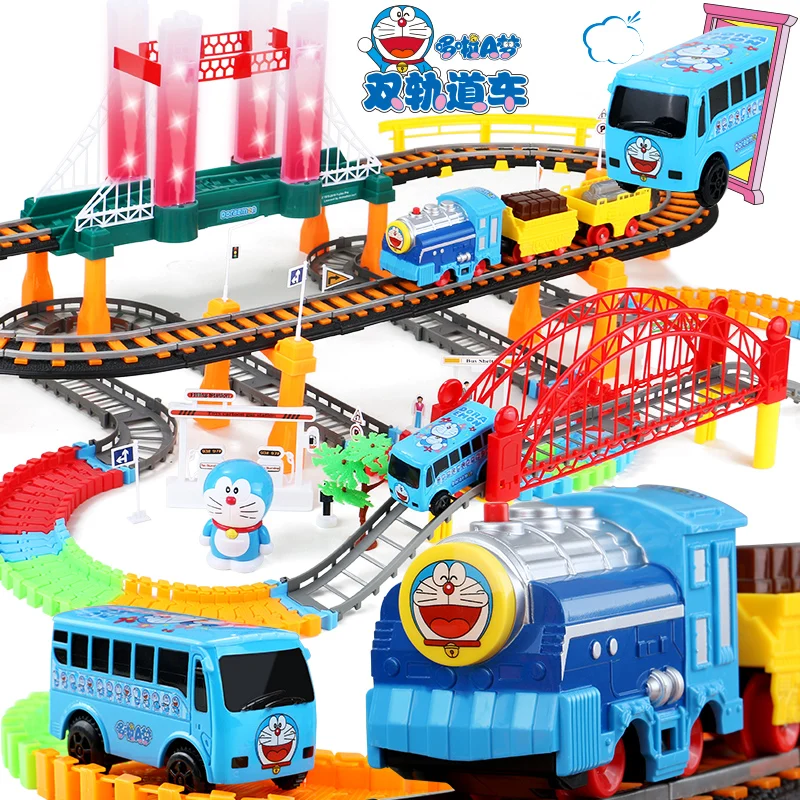 Buy Children Electric Rail Car Toy A Doraemon Small Track Car Boys