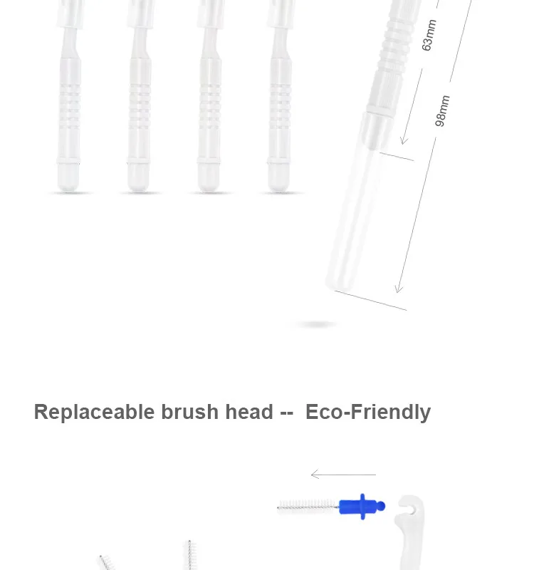 Новая Мода Уход за полостью рта сменная межзубная щетка Ортодонтическая щетка портативная упаковка