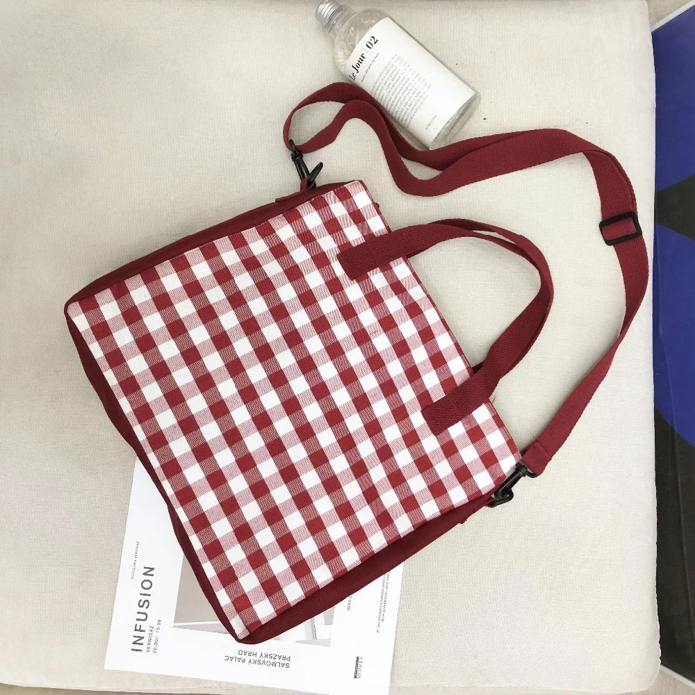 Menghuo New Animal pattern Canvas Messenger Bag Girls Single Shoulder Bag Crossbody Bag Women Female lattice Bags Bolsa Feminina 1 (1)