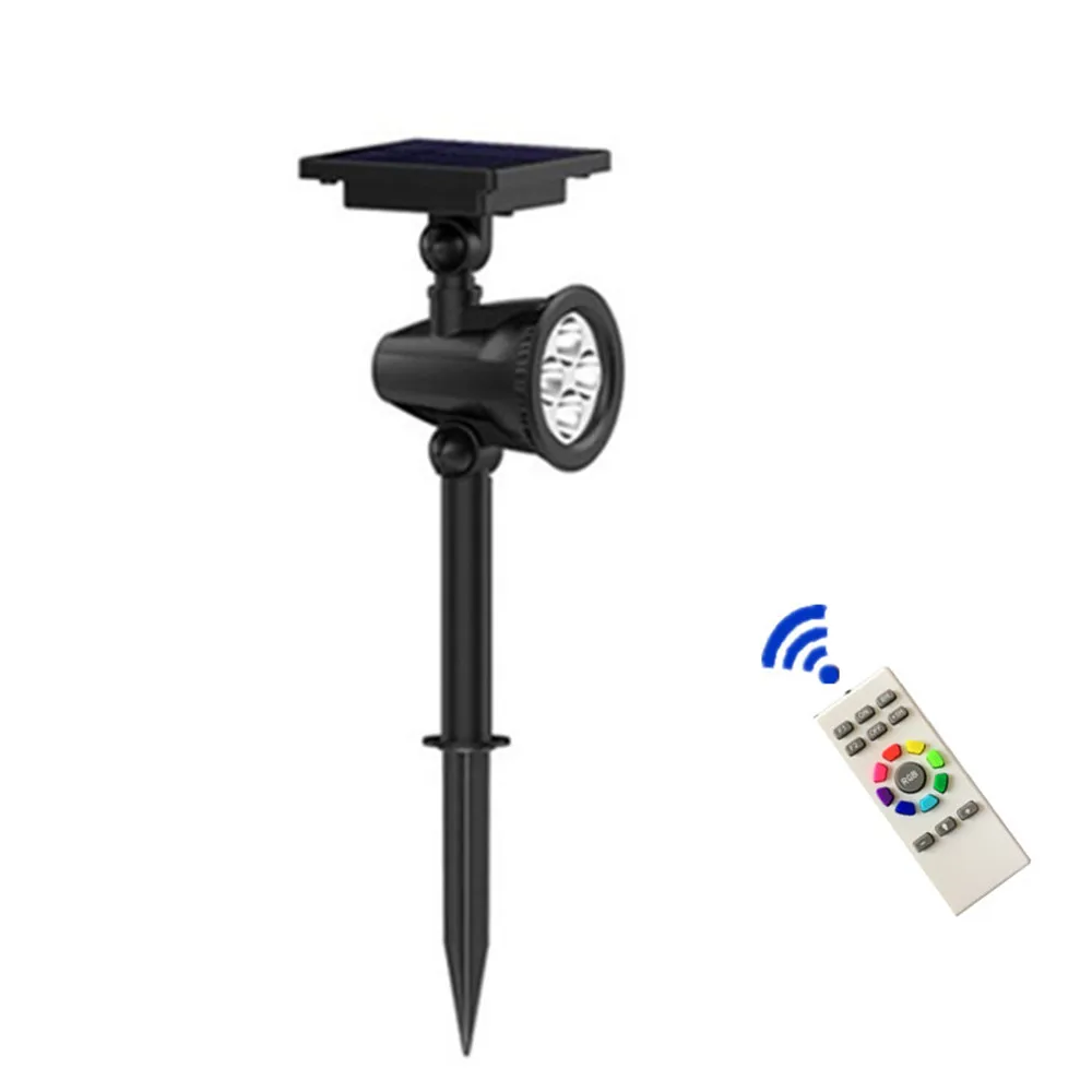4LED Remote Control RGB Solar Light Garden Decoration LED Solar Garden