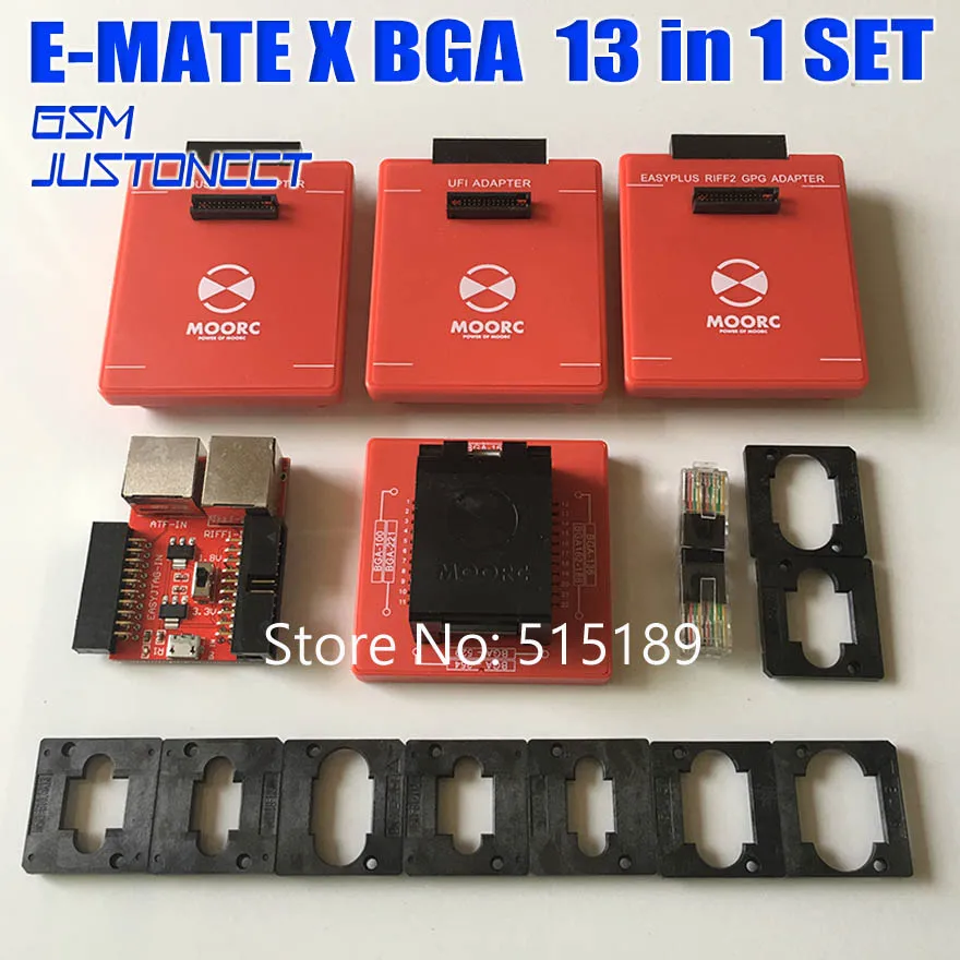 2019 MOORC Emmc коробка E-MATE X E маtе Pro box Emmc BGA 13 в 1 поддержка 100 136 168 153 169 162 186 221 529 254 Бесплатная доставка