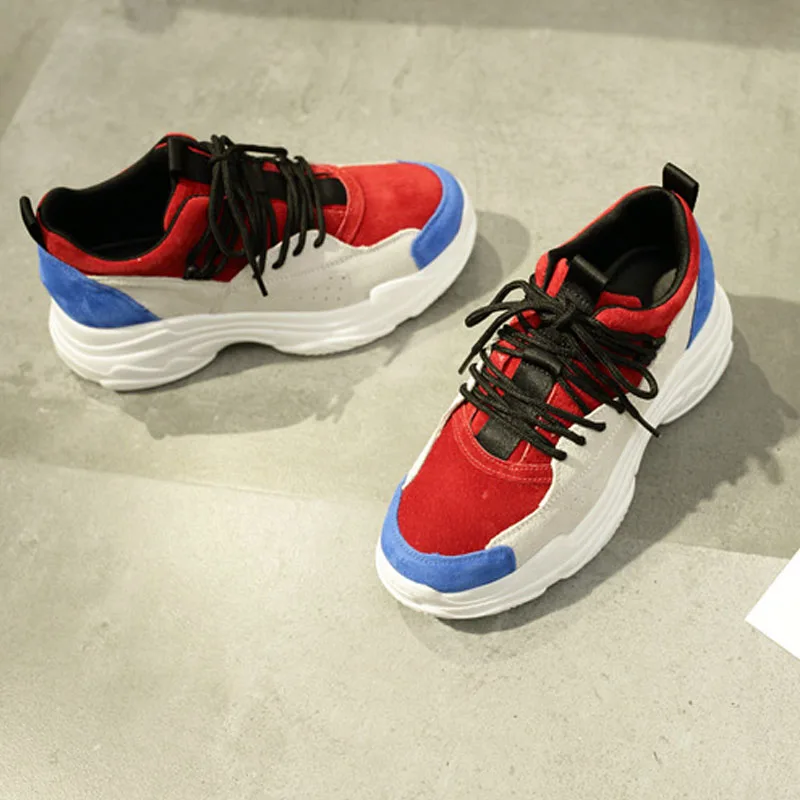 2018 Especially popular shoes woman spring New Arrivals sport running fashion tide Casual Cross-tied Round Toe 2 colors Women's Shoes