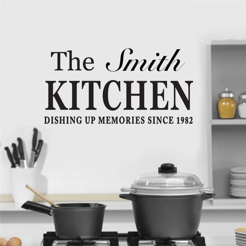 Personalised Family Name Kitchen Wall Sticker Art Quote Decal Vinyl Dining Room F713 Personalised Family Name Kitchen Wall Sticker Art Quote Decal Vinyl Dining Room F713