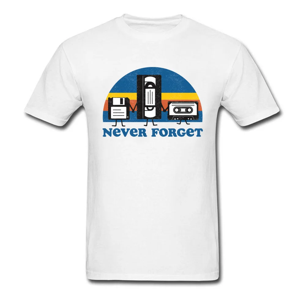Never Forget Lovers Day 100% Cotton Crewneck Tops Shirts Short Sleeve Simple Style Top T-shirts Funky Design T Shirts Never Forget white