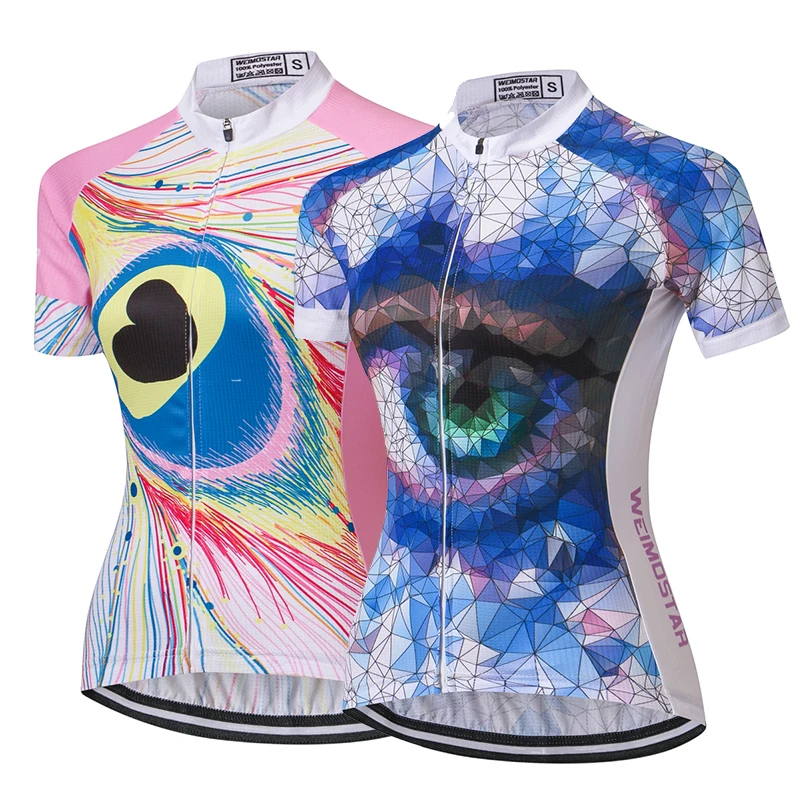 Race Cut Women's Cycling Jersey for Female Polyster Riding Bike Jerseys