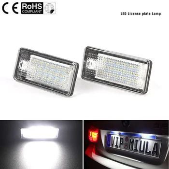 

2X Canbus LED License plate light number plate lamp for Audi A3 A4 S4 RS4 B6 B7 A6 RS6 S6 C6 A5 S5 2D Cabrio Q7 A8 S8 RS4 Avant