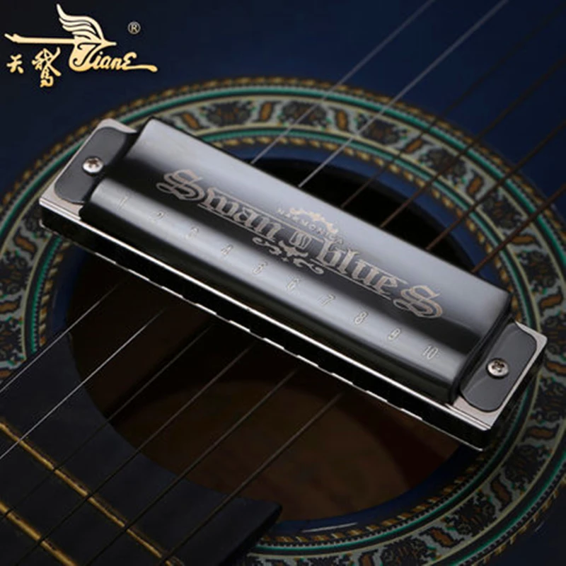 Губная гармошка Swan 10 отверстий Blues Harp armonicas diatonicas Key of C Mouth Ogan instrument музыкальная cigno
