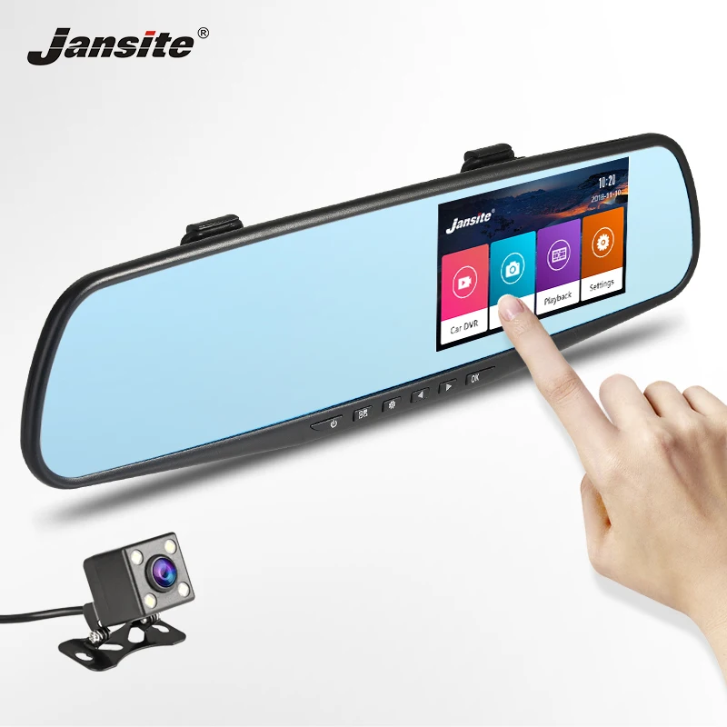 Jansite Car DVR Dashcam Dual Lens Touch Screen Car font b Camera b font Video Recorder
