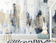 Custom Photo Wallpaper Large Mural Modern Abstract Simple City Night Landscape papel de parede wall papers home decor