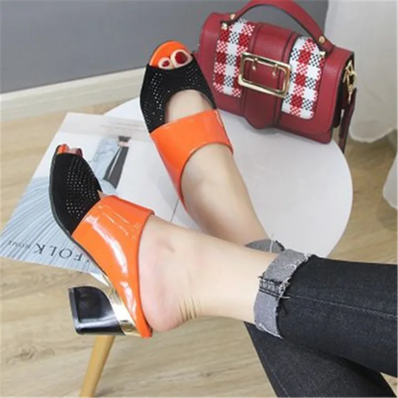 Summer Fashion Casual Women's Peep Toe Slippers Ladies Fish Mouth Sandals 2019 New Thick Heel Non-slip Shoes | Обувь
