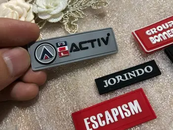 

customized pvc 3d logo rubber embossed patch for clothing labels Custom silicone tags for sewing accessories for bags shoe label