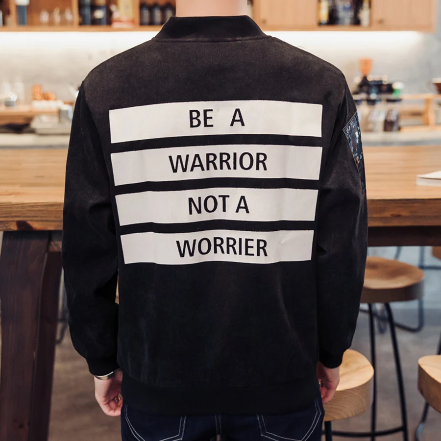Куртка бомбер мужская повседневная винтажная в стиле хип хоп на молнии|bomber jacket