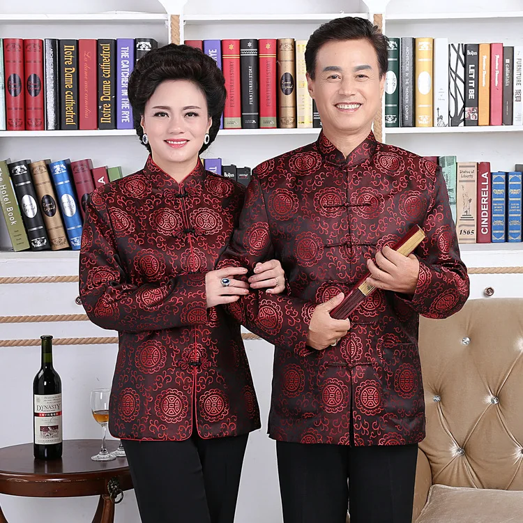

New Arrive Tang Suit Traditional Chinese Jackets Men Women Long Sleeve Tops Chinese Costume Chinese Style Wedding Blouse