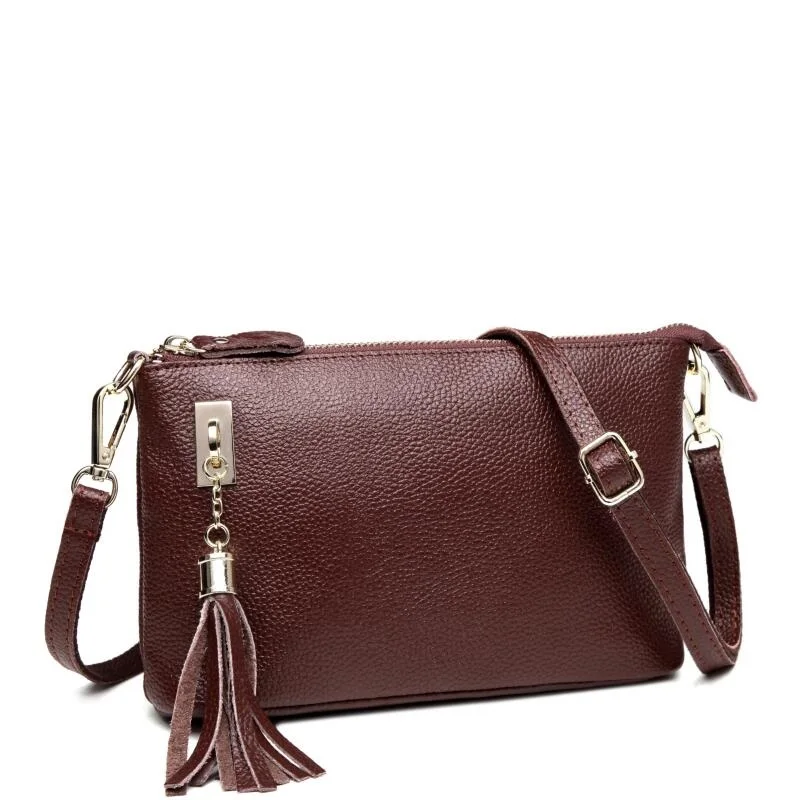 Genuine Leather Women Clutch Bags Small Shoulder Bags Real Cowhide
