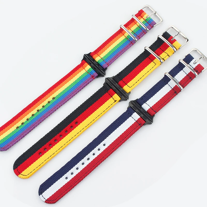 группа для яблочные часы ремешок apple watch Apple часов аксессуар Pride ремень радужный