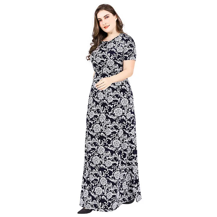 TUHAO размера плюс 6XL 5XL 4xl макси длинные офисные женские винтажные платья летнее платье элегантные вечерние платья среднего возраста в стиле ретро SJ06