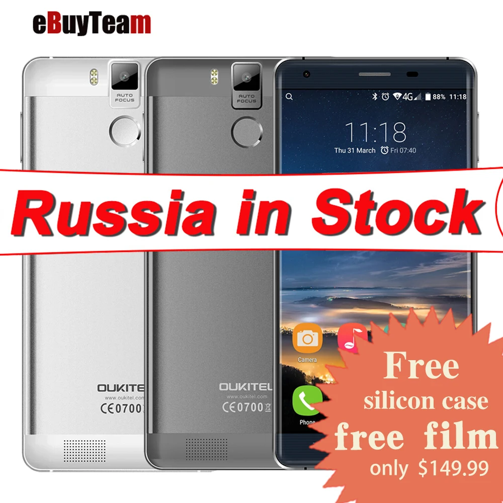 Oukitel K6000 Pro Mobile Phone 4G LTE 55 inch MTK6753 Octa Core Android 60 Smartphone 16MP 3GB RAM 32GB Fingerprint 6000mah Oukitel K6000 Pro Mobile Phone 4G LTE 55 inch MTK6753 Octa Core Android 60 Smartphone 16MP 3GB RAM 32GB Fingerprint 6000mah