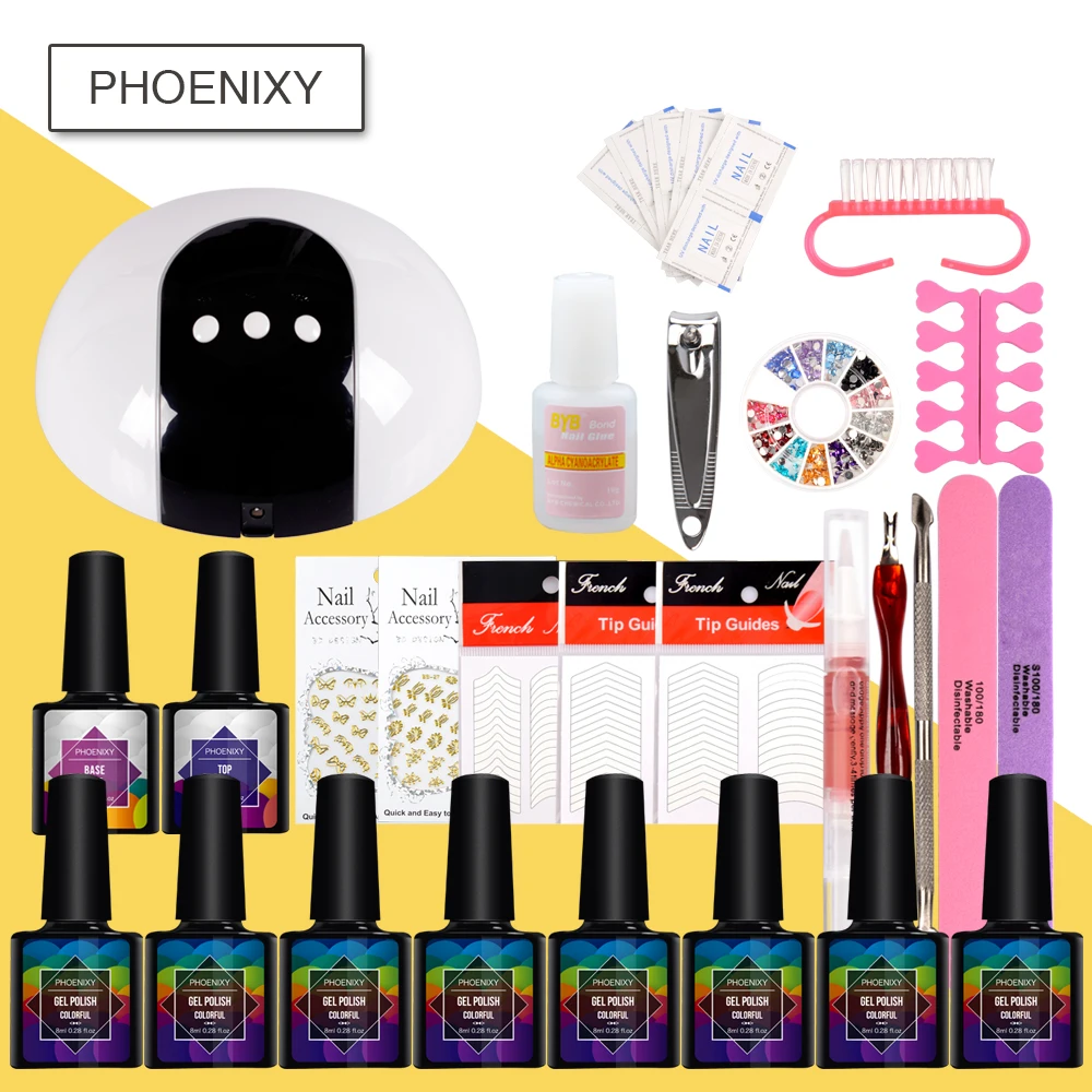 

Manicure Set 24W LED Nail Dryer Nail Extension Set For Manicure 8ml Gel Nail Polish Nail Art Sets Tools For Manicure Gel Varnish