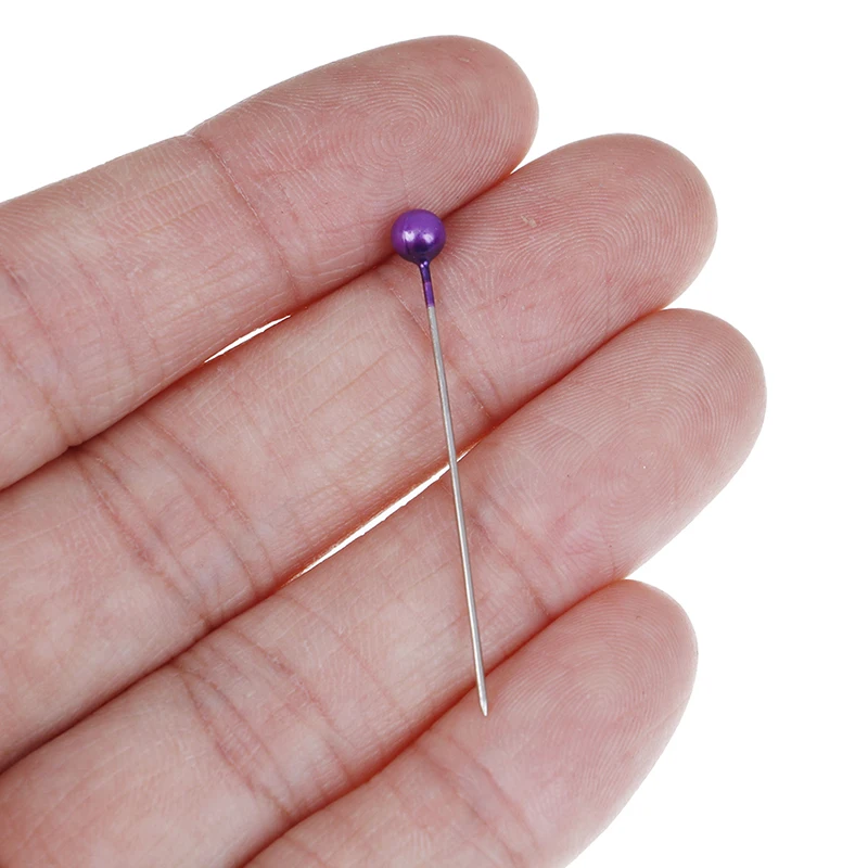 

38mm 100pcs/box 2 styles Round Pearl Head Dressmaking Pins Weddings Corsage Florists Sewing Pin