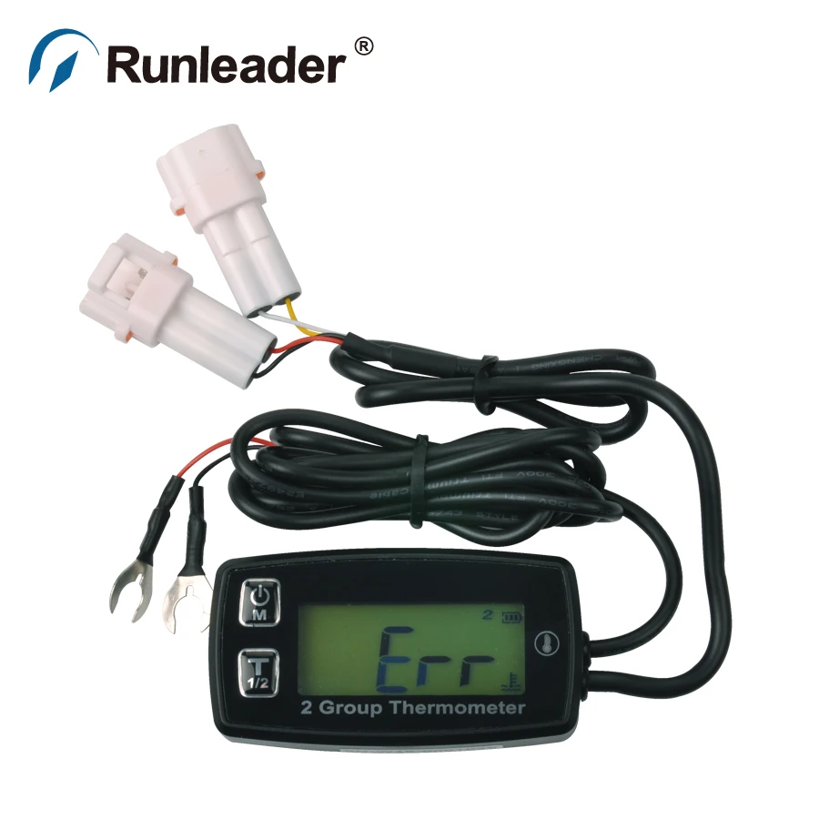

Digital waterproof TEMP meter temperature thermometer + 2 TS002 PT100 -20 +300 temp sensor for forklift tractor marine outboard