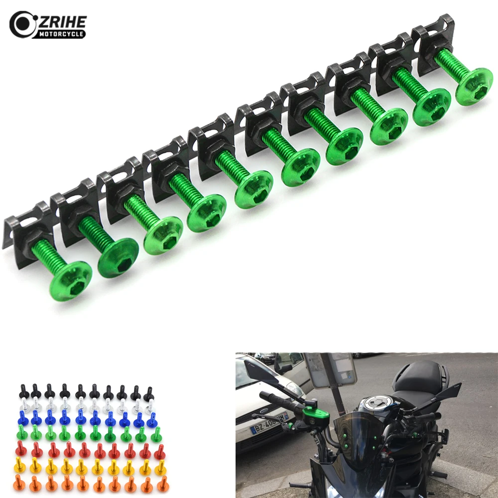 6MM CNC ALUMINUM Motorcycle Accessories Fairing body work Bolts Screws For Kawasaki W800/SE Z1000 Z1000SX SX Tourer Z125 Z250