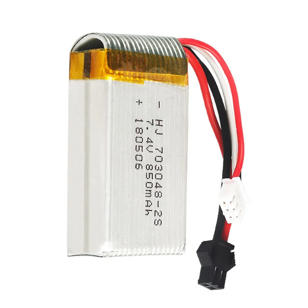 Lipo аккумулятор для MJXRC X600 Udi U829A U829X HQ 907 7 4 В 850 мАч разъем SM JST T|Детали и аксессуары| |