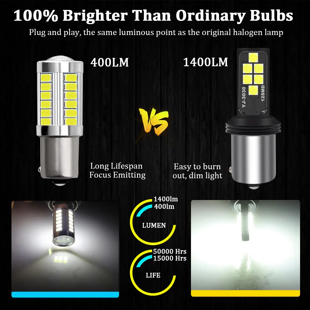 KAMMURI PY21W светодиодный 1156 BAU15S P21 car led фонарь для автомобиля DRL поворотник резервные