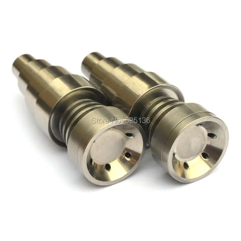 

Domeless Titanium Nail 10&14 & 18 & 19 mm 3 Parts Adjustable Male& Female Grade 2 Universal 6 In 1 Titanium nail Free Shipping