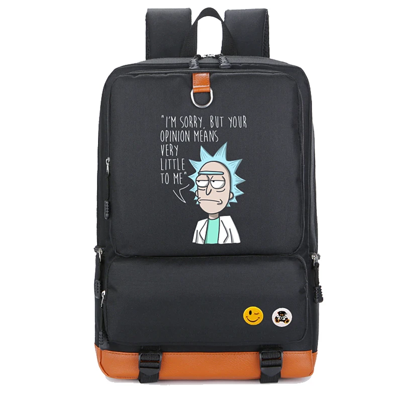 Рюкзак для ноутбука Rick and Morty повседневные Рюкзаки подростков школьная сумка