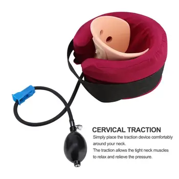 

Air Cushion Cervical Neck Traction Neck Massager Pillow Muscle Relax Headach Pain Relief Neck Straightener Brace Universal Size