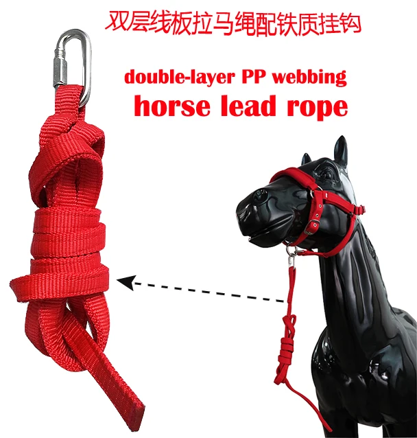 Cob, Black-White Spotted Plain Polypropylene Rope Halters for Grown Horses