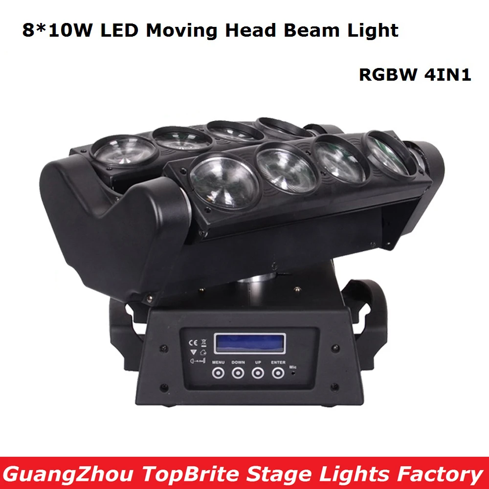 luces led de 8x10w rgbw 4 en 1 nuevo foco de cuentas movil luz de arana para escenario dj discoteca laser precio de fabrica 2020 envio gratis