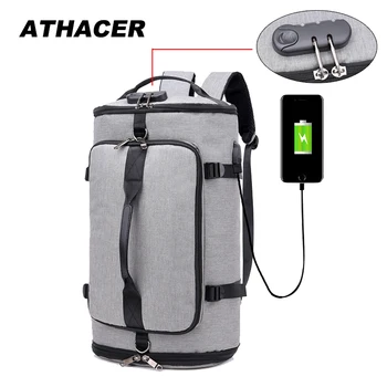 

Athacer Stylish Anti Theft Backpack Travel Large Capacity Luggage USB Charging Shoulder Bag Male Laptop Backpack Fashion For Men