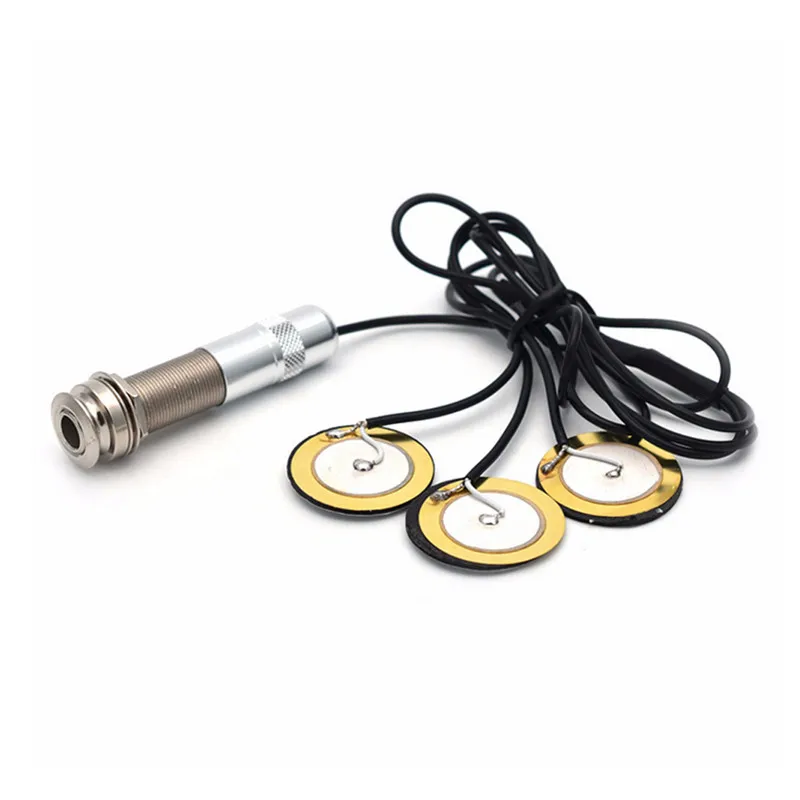 

Buzzer Pickup 1/3 Patch Guitar Pickup Piezoelectric Sensor Pre-wire Amplifier 6.35MM Output Jack