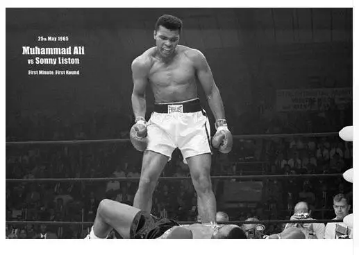 

Muhammad Ali VS Sonny Liston Boxing Art Wall Decor Silk Print Poster