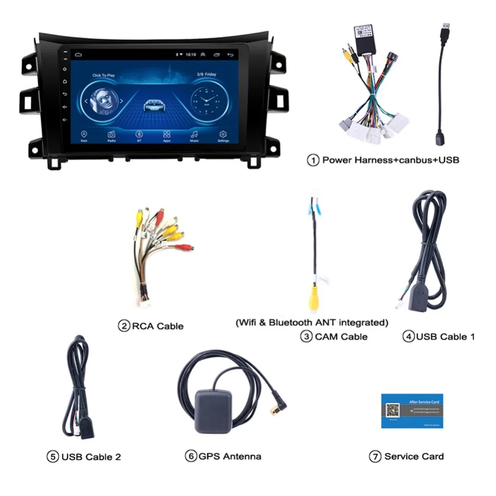 Discount Super Slim Touch Screen Android 8.1 radio GPS Navigation for Nissan Navara NP300 murano  headunit Stereo Multimedia Bluetooth 1