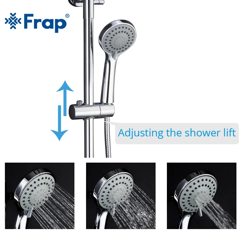 Günstig Frap Dusche Thermostat Wasserhahn Dusche Armaturen Bad Bad Dusche Mixer Set Wasserfall Regen Dusche Kopf Set Badewanne Wasserhahn Tap