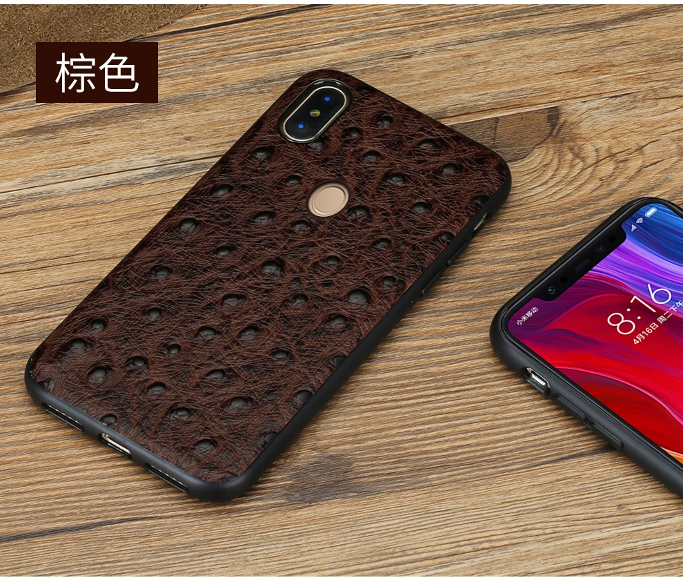 Case de Telefone Case de Telefone para Xiaomi Feito à Mão Marca Avestruz Grão Completo-envolvido para Xiaomi 8 se 6 6x Max 3 Mix 2s Case Completo Processamento Personalizado 11 Caso de telefone & Covers