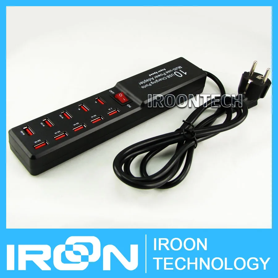 10 Ports USB Power Adapter USB Charger Charging Station.Output DC 5V/2